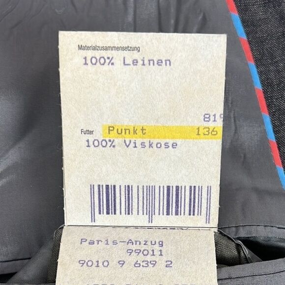 DANIEL HECHTER Paris Linen Blazer Suit Jacket Double Vents Single Breasted - Picture 11 of 12